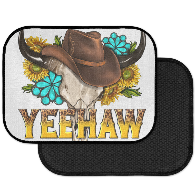 Yeehaw Bull Skull Rear Car Mat | Artistshot