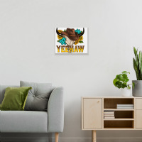 Yeehaw Bull Skull Metal Print Horizontal | Artistshot