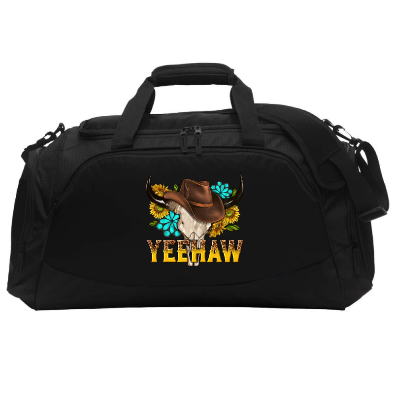 Yeehaw Bull Skull Active Duffel | Artistshot