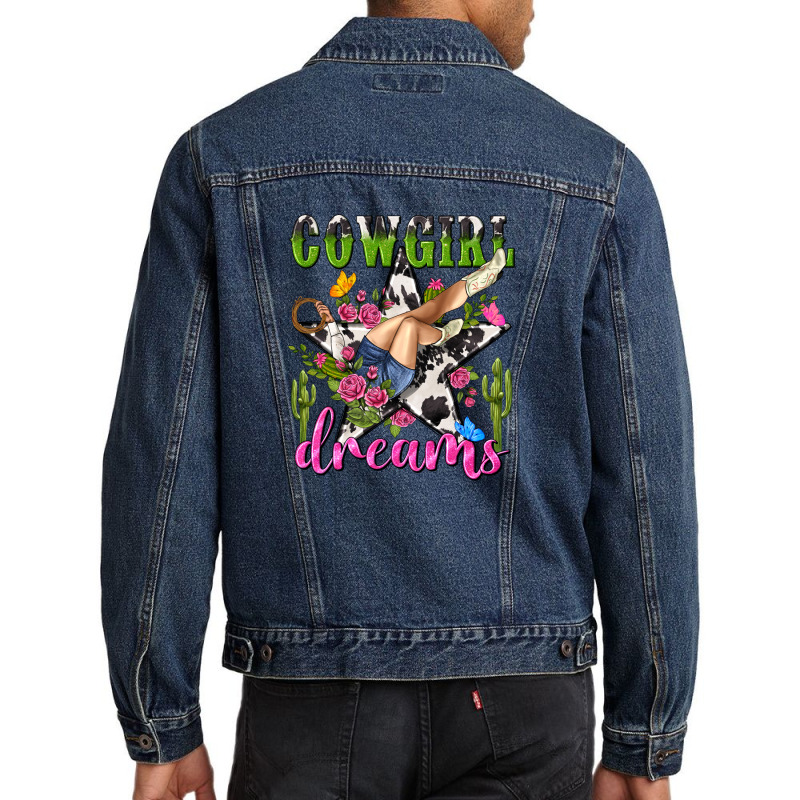 Western Rodeo Cowgirl Dreams Men Denim Jacket | Artistshot