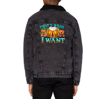 Western Beer Thats What I Want Unisex Sherpa-lined Denim Jacket | Artistshot