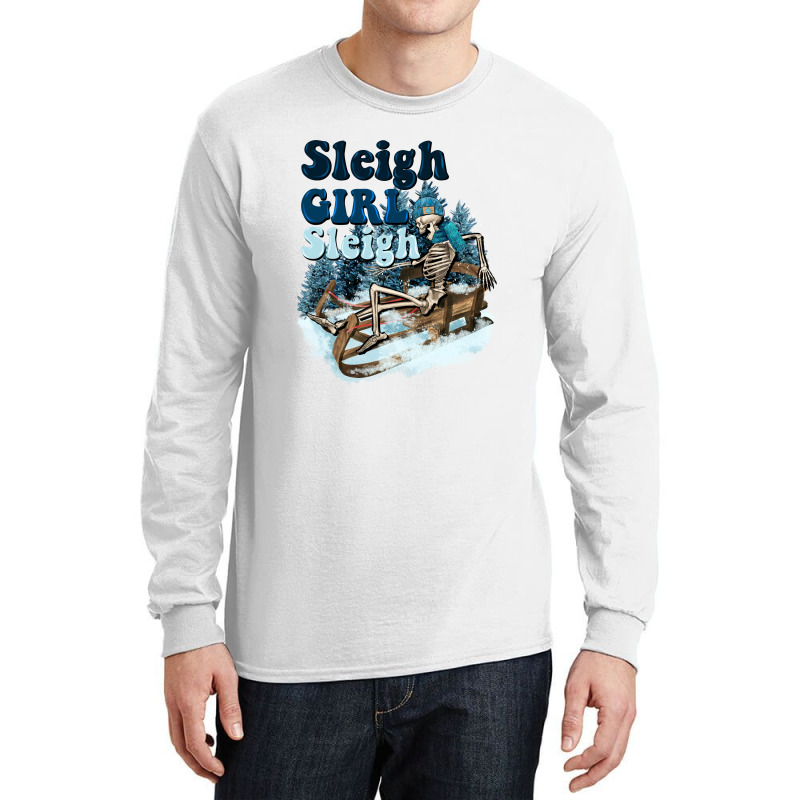 Sleigh Girl Sleigh Skeleton Long Sleeve Shirts | Artistshot