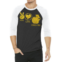 Cute Peace Love Guinea Pigs 3/4 Sleeve Shirt | Artistshot