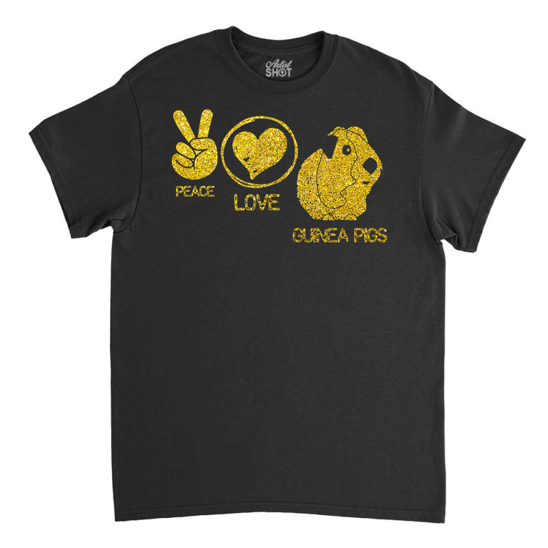 Cute Peace Love Guinea Pigs Classic T-shirt | Artistshot