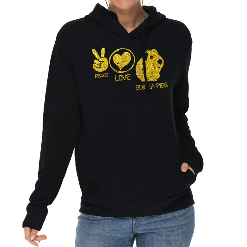 Cute Peace Love Guinea Pigs Lightweight Hoodie | Artistshot