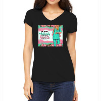 She Works Willingly With Her Hands Blonde Nurse Women's V-neck T-shirt | Artistshot