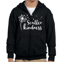 Dandelion Scatter Kindness & Be Kind Matching Family Gifts Long Sleeve Youth Zipper Hoodie | Artistshot