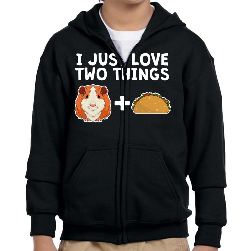 Funny Guinea Pig Taco Lover Furry Youth Zipper Hoodie | Artistshot