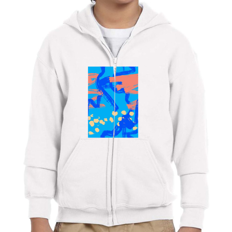 Triangulum Triangulum And Rose Hand Drawn Seamless Pattern With Cora Youth Zipper Hoodie by sasasoraya | Artistshot