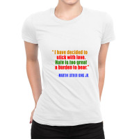 Quote Martin Luther King Jr Ladies Fitted T-shirt | Artistshot