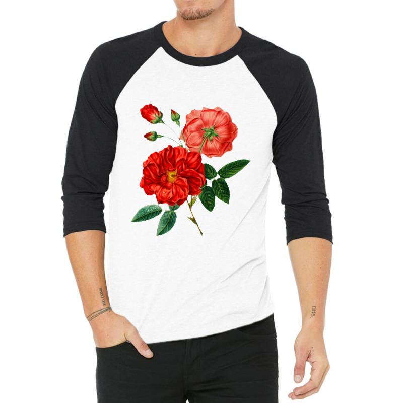 Red Rose Perfect 3/4 Sleeve Shirt | Artistshot