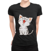 American Shorthair Happy Ladies Fitted T-shirt | Artistshot