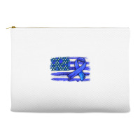 Colon Cancer Color  American Cancer Flag Accessory Pouches | Artistshot