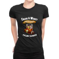 Bourbon Cigar Lover Cigars Smokers Whiskey Drinking Ladies Fitted T-shirt | Artistshot