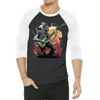 Zombie Rock 3/4 Sleeve Shirt | Artistshot