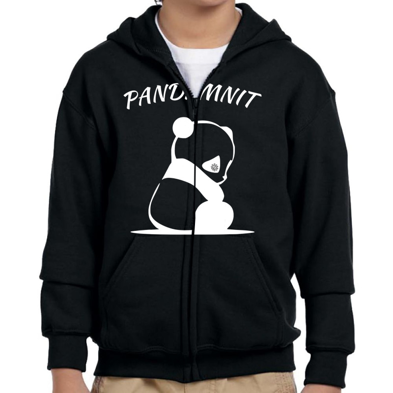 Panda Pandemic Pandamnit Pandenik Youth Zipper Hoodie | Artistshot