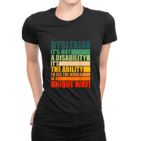 Dyslexia Its Not A Disability Dyslexia Awareness Skeleton T Shirt Ladies Fitted T-shirt | Artistshot