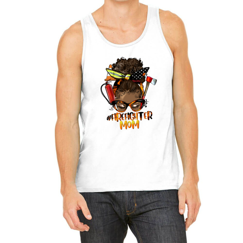 Afro Messy Bun Firefighter Mom Tank Top by HRA Design Shop | Artistshot