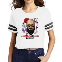 White Bald Man Bearded Marriage And Family Therapi Scorecard Crop Tee | Artistshot