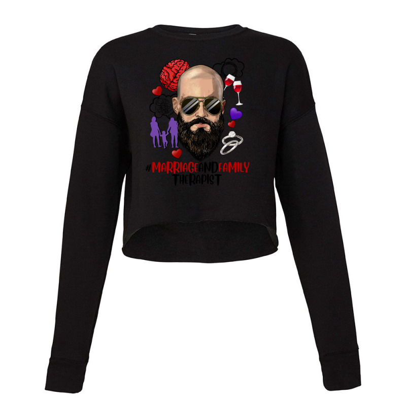 White Bald Man Bearded Marriage And Family Therapi Cropped Sweater by HRA Design Shop | Artistshot