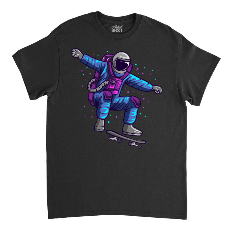 Astronaut And Skateboard Tricks Classic T-shirt | Artistshot