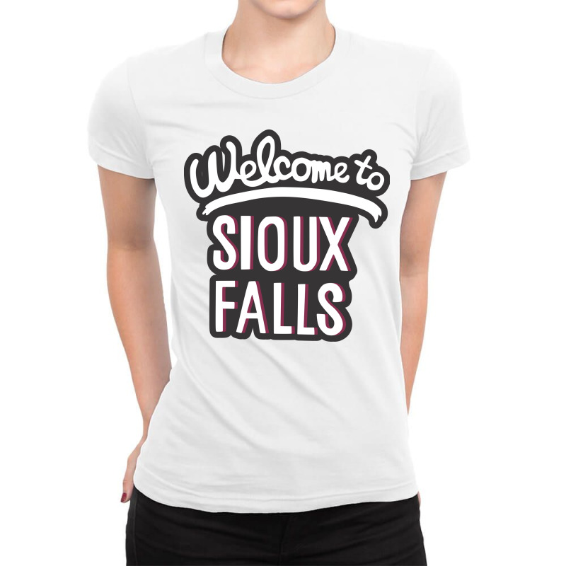 Sioux Falls South Dakota Ladies Fitted T-Shirt by bestamerican | Artistshot