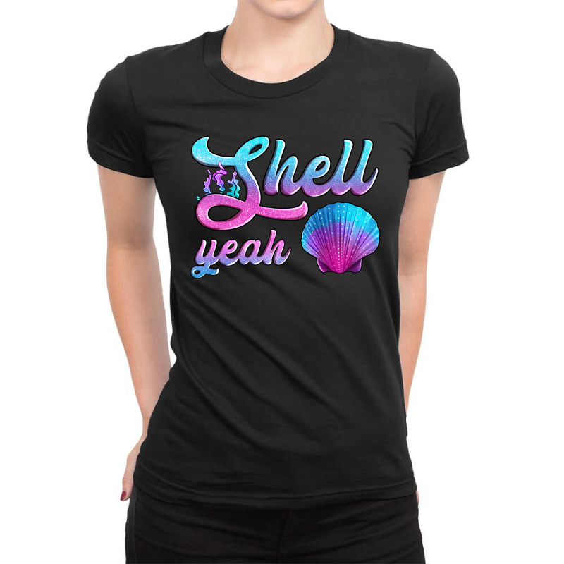 Shell Yeah Summer Ocean Ladies Fitted T-shirt | Artistshot