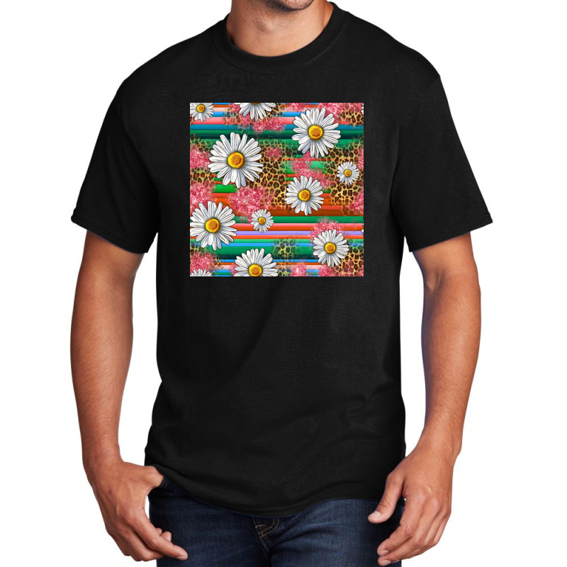 Serape Daisy Pattern Basic T-shirt | Artistshot