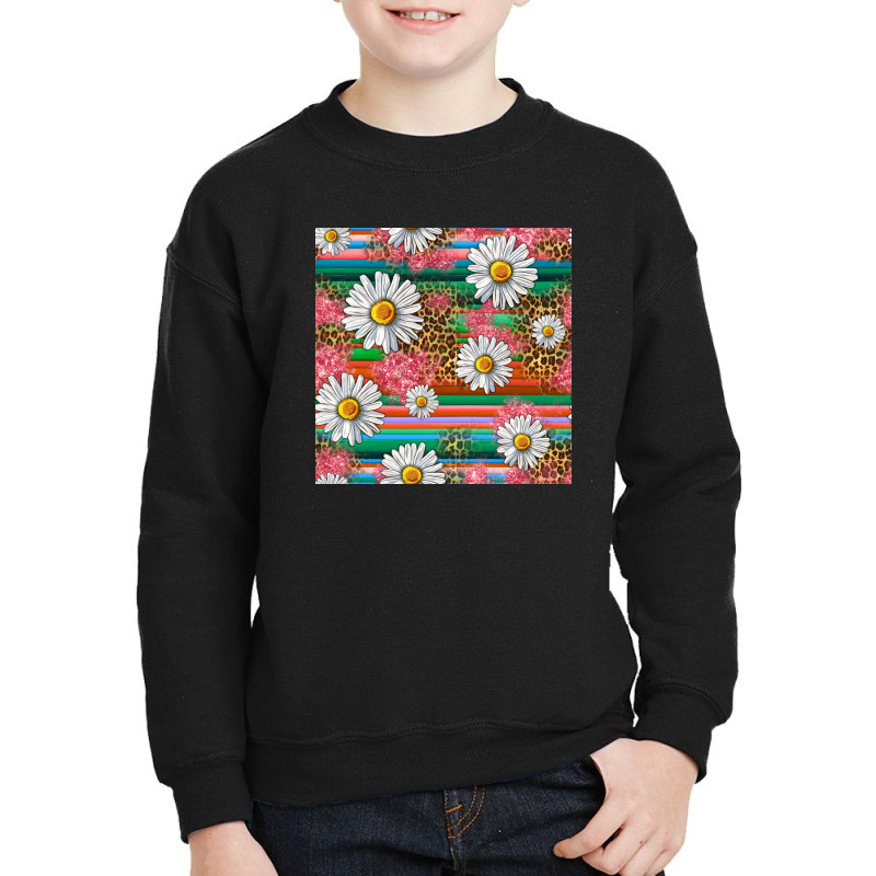 Serape Daisy Pattern Youth Sweatshirt | Artistshot