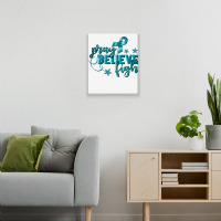 Pray Believe Fight Ovarian Cancer Metal Print Vertical | Artistshot