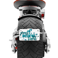 Pray Believe Fight Ovarian Cancer Motorcycle License Plate | Artistshot