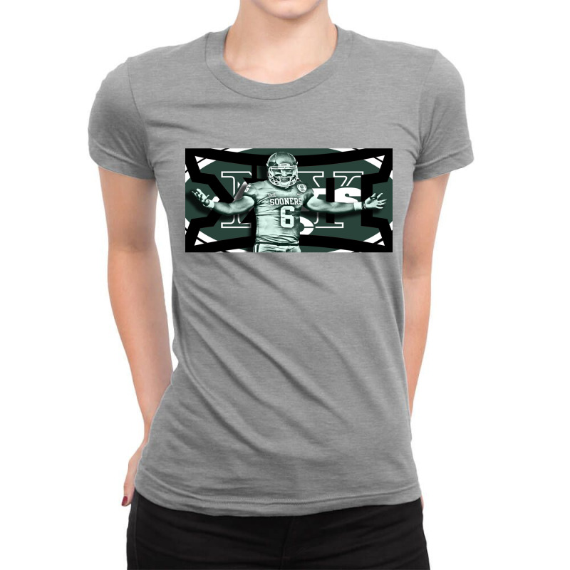 Shotgun Formation Baker Mayfield Ladies Fitted T-Shirt by ngopidu | Artistshot