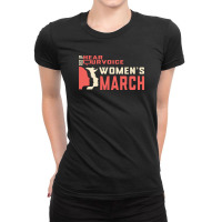 Women's March Rise Up Hear Our Voice Ladies Fitted T-shirt | Artistshot