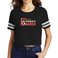 Women's March Rise Up Hear Our Voice Scorecard Crop Tee | Artistshot