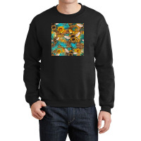 Bees And Sunflower Seamless Pattern Crewneck Sweatshirt | Artistshot