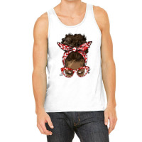 Soror Colors Red And White Messy Bun Tank Top | Artistshot