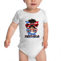 Proud Puerto Rican Latina Messy Bun Baby Bodysuit | Artistshot