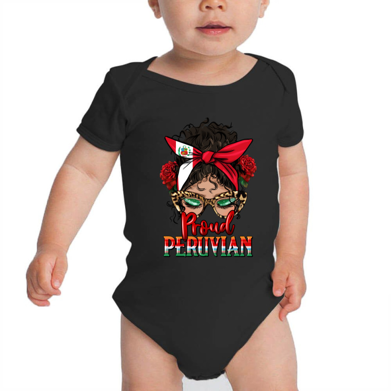 Proud Peruvian Latina Messy Bun Baby Bodysuit by HRA Design Shop | Artistshot