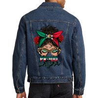 Proud Latina Messy Bun Men Denim Jacket | Artistshot