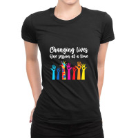 Changing Lives One Session At A Time Aba Therapist Job Ladies Fitted T-shirt | Artistshot