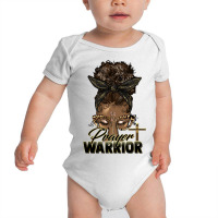 Prayer Warrior Afro Messy Bun Baby Bodysuit | Artistshot