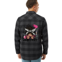 Latino Messy Bun Hairstylist Flannel Shirt | Artistshot