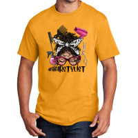 Latino Messy Bun Hairstylist Basic T-shirt | Artistshot