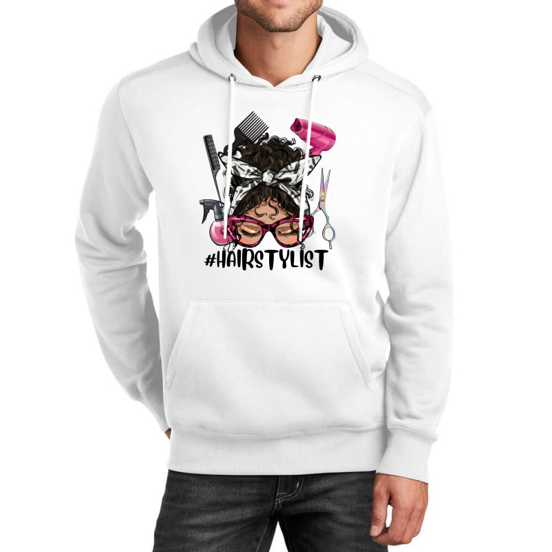 Latino Messy Bun Hairstylist Unisex Hoodie by HRA Design Shop | Artistshot