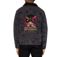 Latina Messy Bun Phenomenally Latina Unisex Sherpa-lined Denim Jacket | Artistshot