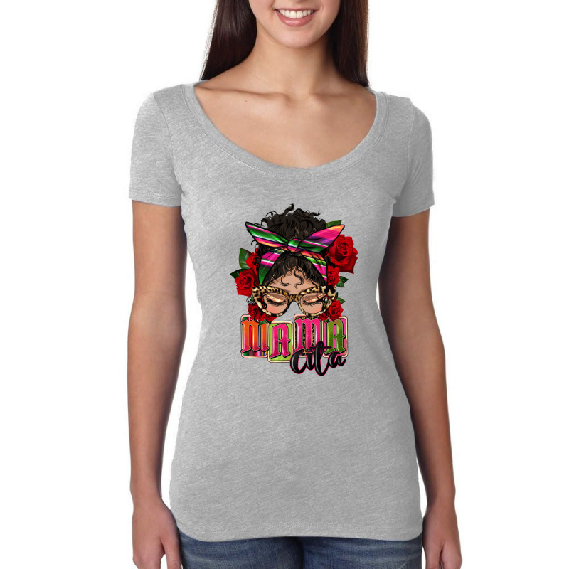 Latina Messy Bun Mamacita Women's Triblend Scoop T-shirt by HRA Design Shop | Artistshot