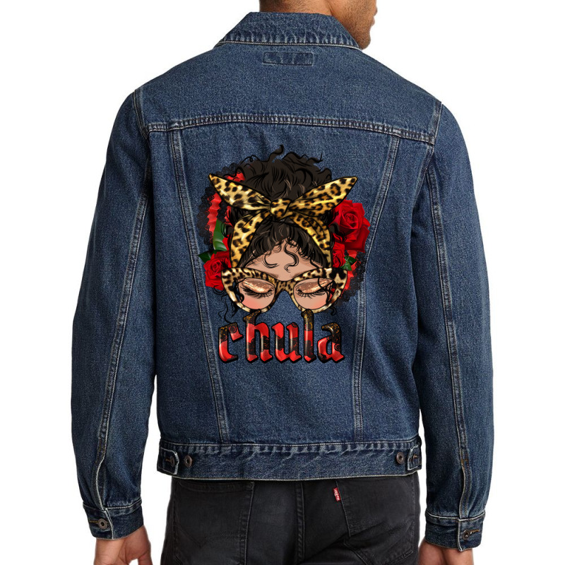 Latina Messy Bun Chula Men Denim Jacket by HRA Design Shop | Artistshot