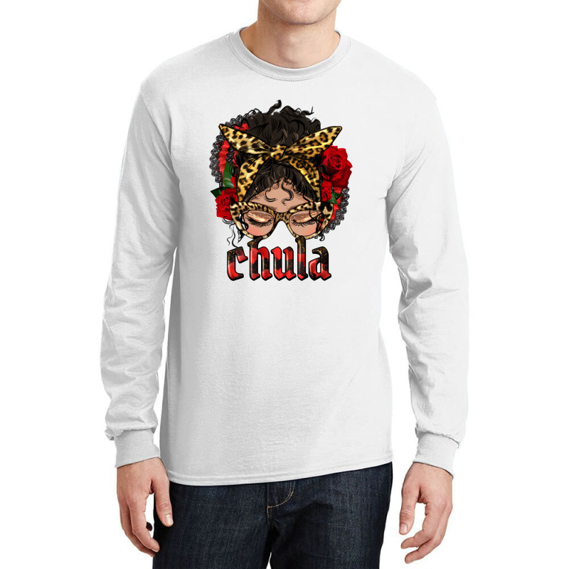 Latina Messy Bun Chula Long Sleeve Shirts by HRA Design Shop | Artistshot