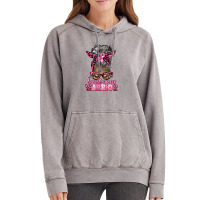 Breast Cancer Warrior Afro Messy Bun Gray Hair Vintage Hoodie | Artistshot