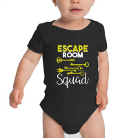 Escape Room Squad Geek Vintage Key Design Lock Team Crew Baby Bodysuit | Artistshot